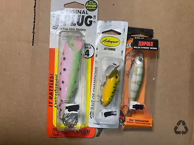 3 Fishing Lures J-Plug Arboghast Rapala NIP • $14.99