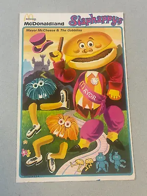 Vintage 1970s McDonald McDonaldland Slaphappys Stickers Mayor McCheese Gobblins • $12.99