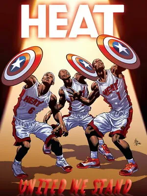 V0690 Miami Heat Big Three Art Artwork Basketball Decor WALL POSTER PRINT CA • $9.41