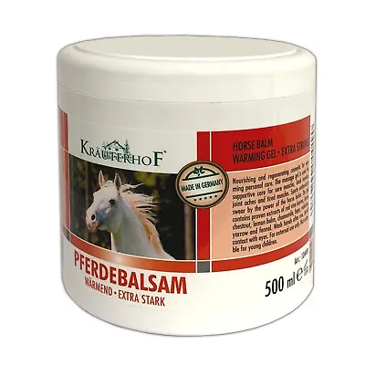 £14.17 • Buy Horse Balm Gel Warming – Extra Strong 500ml Balsam Heating Gel