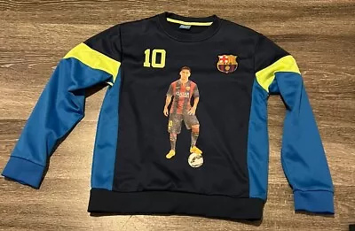 Official FCB Youth Messi Hooded Sweatshirt Size 12 • $16