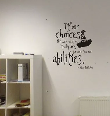 $9.85 • Buy Harry Potter Our Choices Quote Vinyl Wall Decal Lettering Abilities Sorting Hat