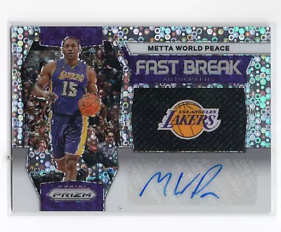 2023-24 Panini Prizm Metta World Peace Fast Break Disco AUTO (RC) • $10.50