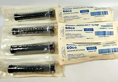 7 Kendall Monoject  60 Ml Cc Syringes Catheter Flush Crafting Art Large Medical • $8