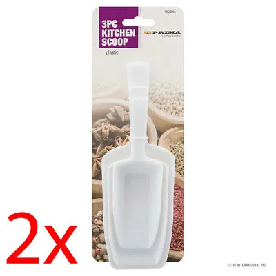2 X 3pc Plastic Kitchen Scoop Bar Buffet Function Candy Serve Rice Grain Sweet  • £1.99