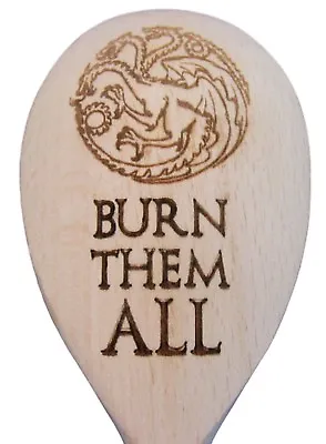 Game Of Thrones Fan Wooden Baking Spoon Chopping Cheese Board Xmas Gift Idea Got • £7.95