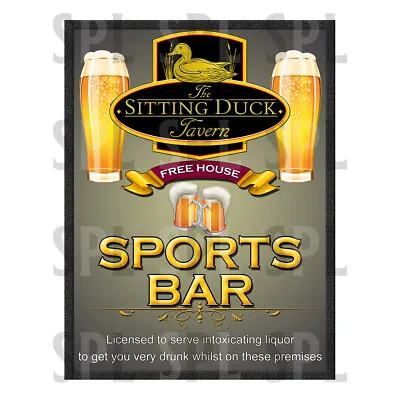 £4.25 • Buy Sitting Duck Sports Bar Retro Metal Aluminium Sign, Novelty Gift Décor Pub