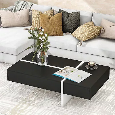 Contemporary Rectangle High Gloss Cocktail Table For Living Room • $245.89