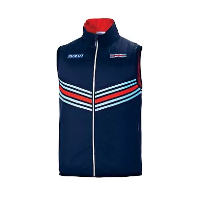 Sparco Martini Vest Men's Racing Stripe Gilet Navy Blue (M) • $108