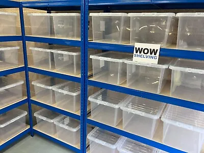 Storage Kits With Plastic Boxes Racking Shelving For Home & Garage • £159