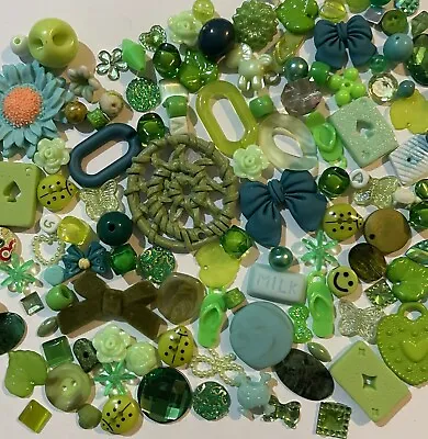 Acrylic & Resin Mix Embellishments Craft Flower Beads Gems Buttons Card Making • £2.50
