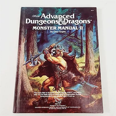 Advanced D&D TSR 1983 1st Edition Monster Manual II #2 Hardcover #2016 • $69.95