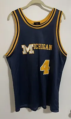 Vtg Chis Webber Michigan Wolverines Basketball Jersey Logo Athletic #4 Large USA • $49.99