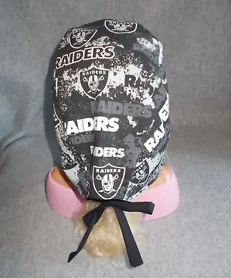 Handmade NFL Football Las Vegas Raiders Unlined Do Rag Motorcycle Scrubs Hat Cap • $10.39