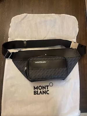 Montblanc Blue And Black Cross Body Bag New Original Fanny Pack • $499.99