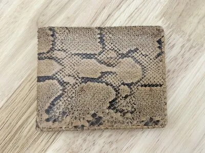 Vintage Genuine Snakeskin Wallet Mens Leather Hide Wallet Hand Made • $20