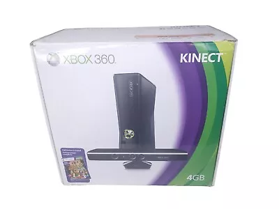 EMPTY Microsoft Xbox 360 S Slim 4GB  Kinect Bundle Original BOX + MANUAL ONLY • $17.95