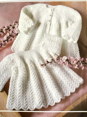 £1.29 • Buy Jarol Baby Knitting Pattern Dress And Coat DK + 4ply 417
