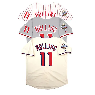 Jimmy Rollins 2008 Philadelphia Phillies World Series Home/Road/Alt Men's Jersey • $129.99