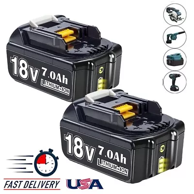 2x BL1830 7.0AH 18V Battery For Makita 18V BL1860 BL1850 LXT LED Indicator USA • $36