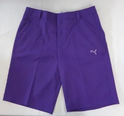 New Mens Puma Golf Tech Solid Short Heliotrope Purple Pick Size $75 • $28.50