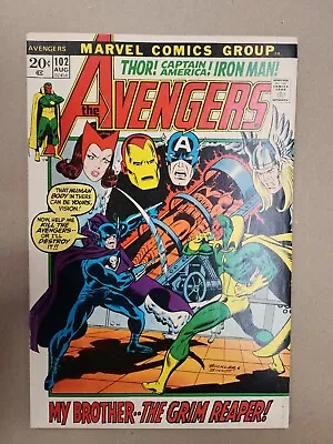 Avengers 102 Marvel 1972 Bronze Age Grim Reaper Rich Buckner. Book 2 Box J1 • $22.99