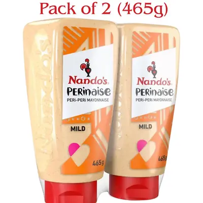 Nando's Perinaise Peri-Peri Mayonnaise Mild Squeezy Mayo Sauce Pack Of 2 X 465g • £9.35