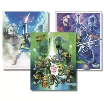 Club Nintendo 25th Anniversary Of Zelda Set Of Three Posters | As New In Tube • $80.43