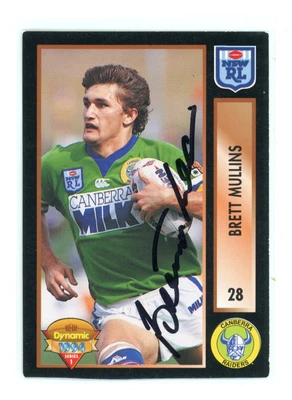 $2 • Buy ✺Signed✺ 1994 Dynamic Brett Mullins (Raiders) Signed NRL Card