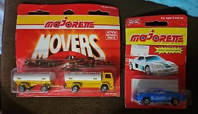 Majorette Movers  Shell Oil Tanker Truck & Trailer  And El Camino Pickup  • $10