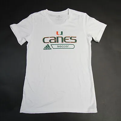 Miami Hurricanes Adidas Short Sleeve Shirt Women's White New • $7.65