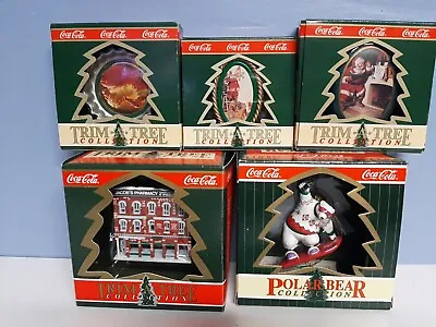 $26.99 • Buy Lot Of Vtg Coca Cola Christmas Ornaments