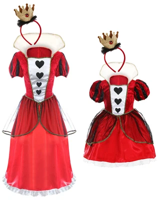 £19.99 • Buy Deluxe Queen Of Hearts Costume Fancy Dress Wonderland Kids Adults World Book Day