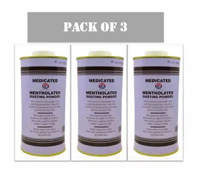 Pack Of 3 Cussons Medicated Mentholated Antiseptic Dusting Powder 200g • £13.43