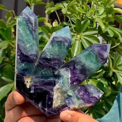 1.5LB Natural Colored Fluorite Multi Pointed Obelisk Crystal Aura Healing • $2.25