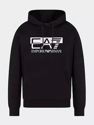 EA7 Emporio Armani Men's Felpa Jerseyware Logo Hoodie In Black • £79.95