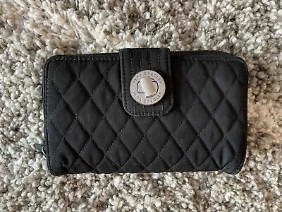 Vera Bradley RFID Turnlock Wallet CLASSIC BLACK MSRP $89 - Large Wallet • $29.99