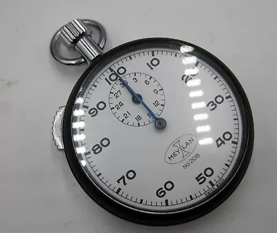 Maylan 208 Swiss Made Vintage Stopwatch Chrome Finish • $44.95