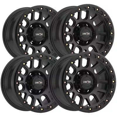 (Set Of 4) Vision 111 Nemesis 18x9 6x5.5  +18mm Matte Black Wheels Rims 18  Inch • $967.96