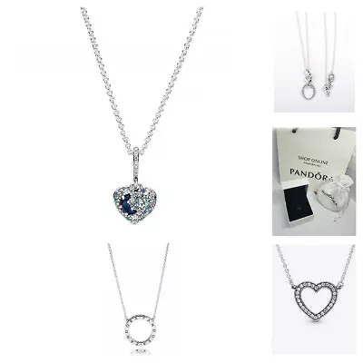 $31.99 • Buy Pandora Loving Heart Necklace Fashion Sterling Silver Pendant Jewellery Gift New