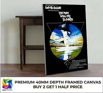 David Bowie The Man Who Fell To Earth Large CANVAS Art Print Gift Multiple Sizes • £19