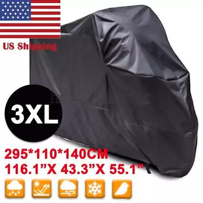 3XL Motorcycle Cover Black For Harley Davidson Street Glide FLHX Touring • $25.37