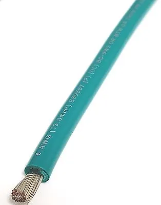 6 AWG GAUGE GREEN MARINE TINNED COPPER BATTERY CABLE BOAT WIRE Made In USA SAE • $135.94