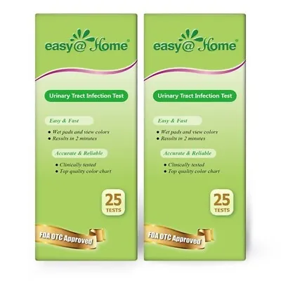 $11.35 • Buy Easy@Home Urinary Tract Infection Test Strips 50 Count (25 Per Bottle)