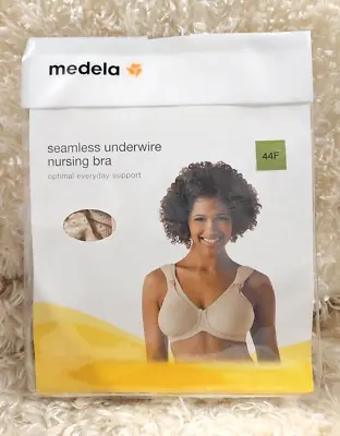 NURSING 2009 Medela Seamless Underwire Maternity 44F Bra #98 Beige NOB • $29.95