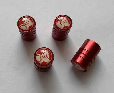 Holden Valve Caps X 4 Stems Commodore Red Tyre Air Cap VE VZ VY VX VT VN VS VR • $9.95