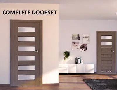 'ELSA B' Complete Internal Non-rebate Door With Adjustable Frame!Bespoke Design! • £596