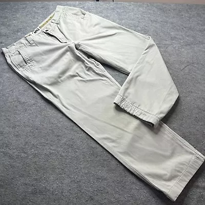 Mountain Khakis 5-Pocket Pants Men 38 X 32 Beige Gusseted *damaged Zipper • $8.39