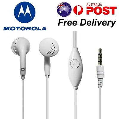 $5.99 • Buy Motorola Wired Earphones Headphones Earbud Headsets Sport With Mic 3.5mm Plug