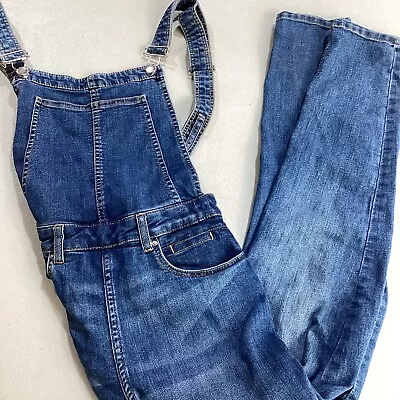 Divided Overalls Bibs Womens 6 Blue Denim H&M Zipper Adjustable Medium Wash • $28.40